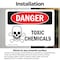 Signmission Toxic Chemicals Danger Sign, Vinyl Decal, 7in W x 5in L, 2PK OS-2PACK-DS-D-57-L-1591 - alternate 2